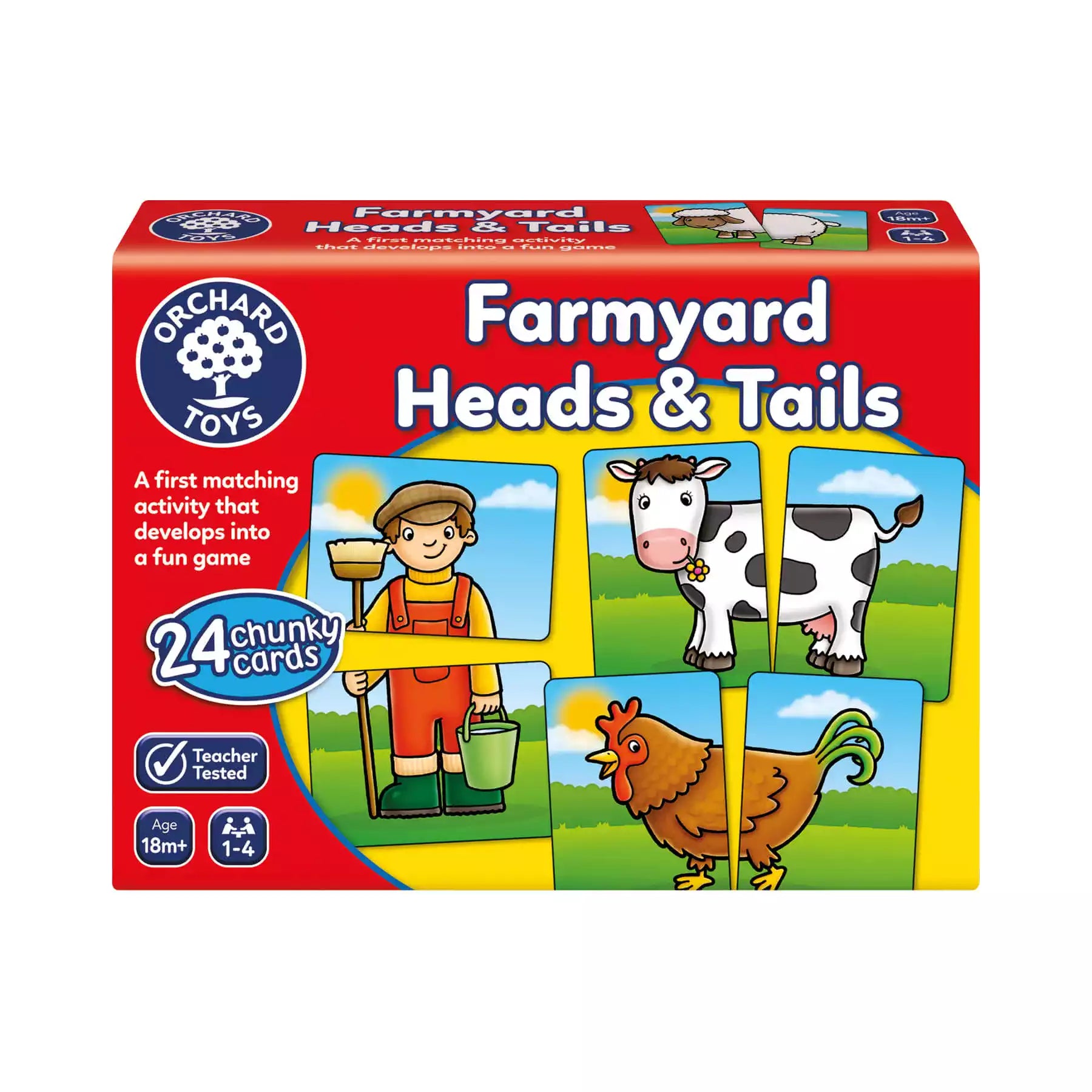 Farmyard Heads and Tails Matching game for kids