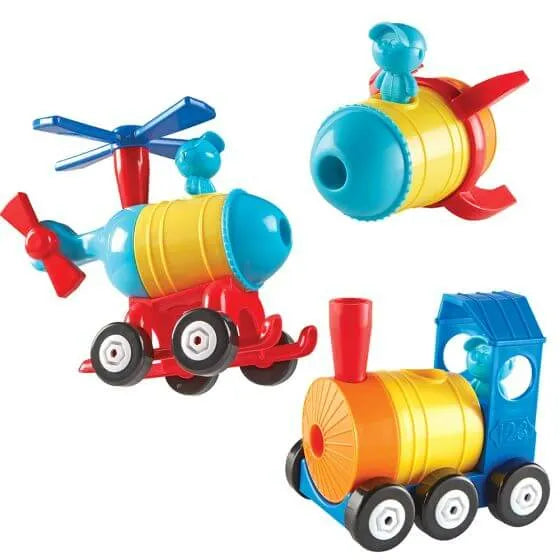 Role playing Toys - Learning Resources Toys - 1-2-3 Build It! - Rocket-Train-Helicopter