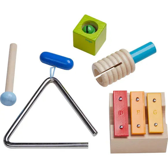 Components of musical toy from Haba Musical Blocks