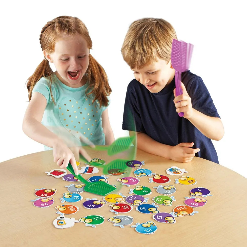 kids playing with time table swat number toys - learning resources toys