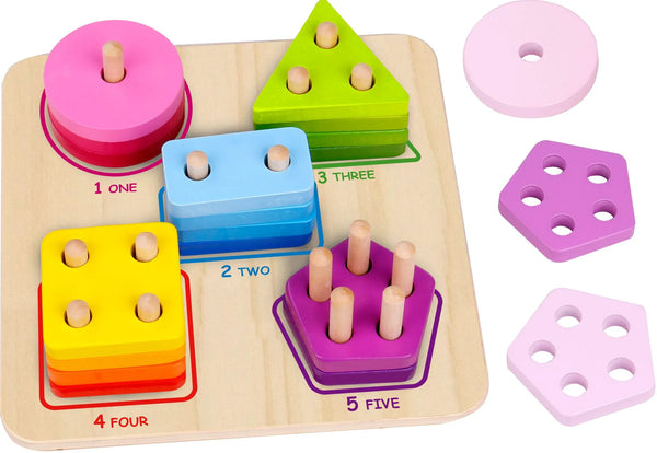 geometric block sorter - wooden toys - tooky toys