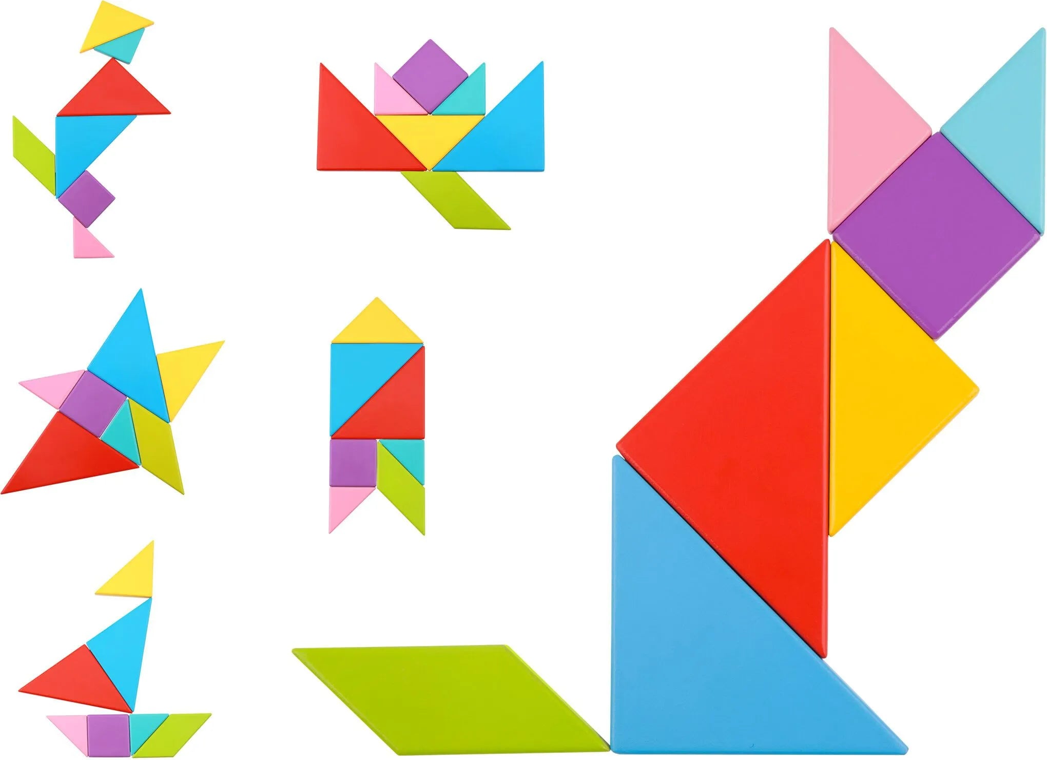 Tangram Play Wooden Puzzles The Toy Room