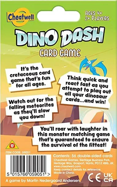 Dino Dash card game - cheatwell games - shop brainteasers for kids