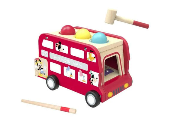 Disney toys wooden xylophone bus- wooden bus - shop tooky toys at The Toy Room