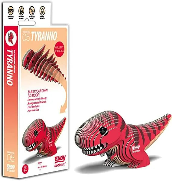 DIY & Building set for kids - 3D Animal Model -Tyranno T Rex Dinosaur - EUGY