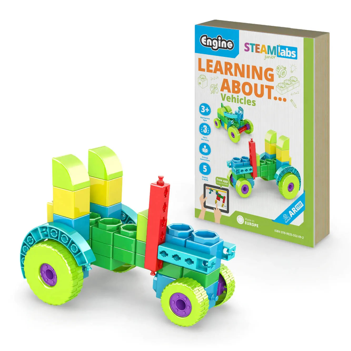 Engino STEAM Labs Toy Book - Imparare Gli Animali Selvatici, Gioco Educativo Per Bambini In Età Prescolare Con Realtà Aumentata