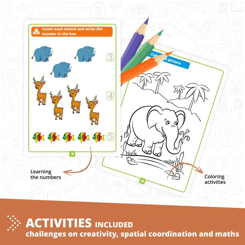 Activity set for kids - Engino Learning About Wild Animals