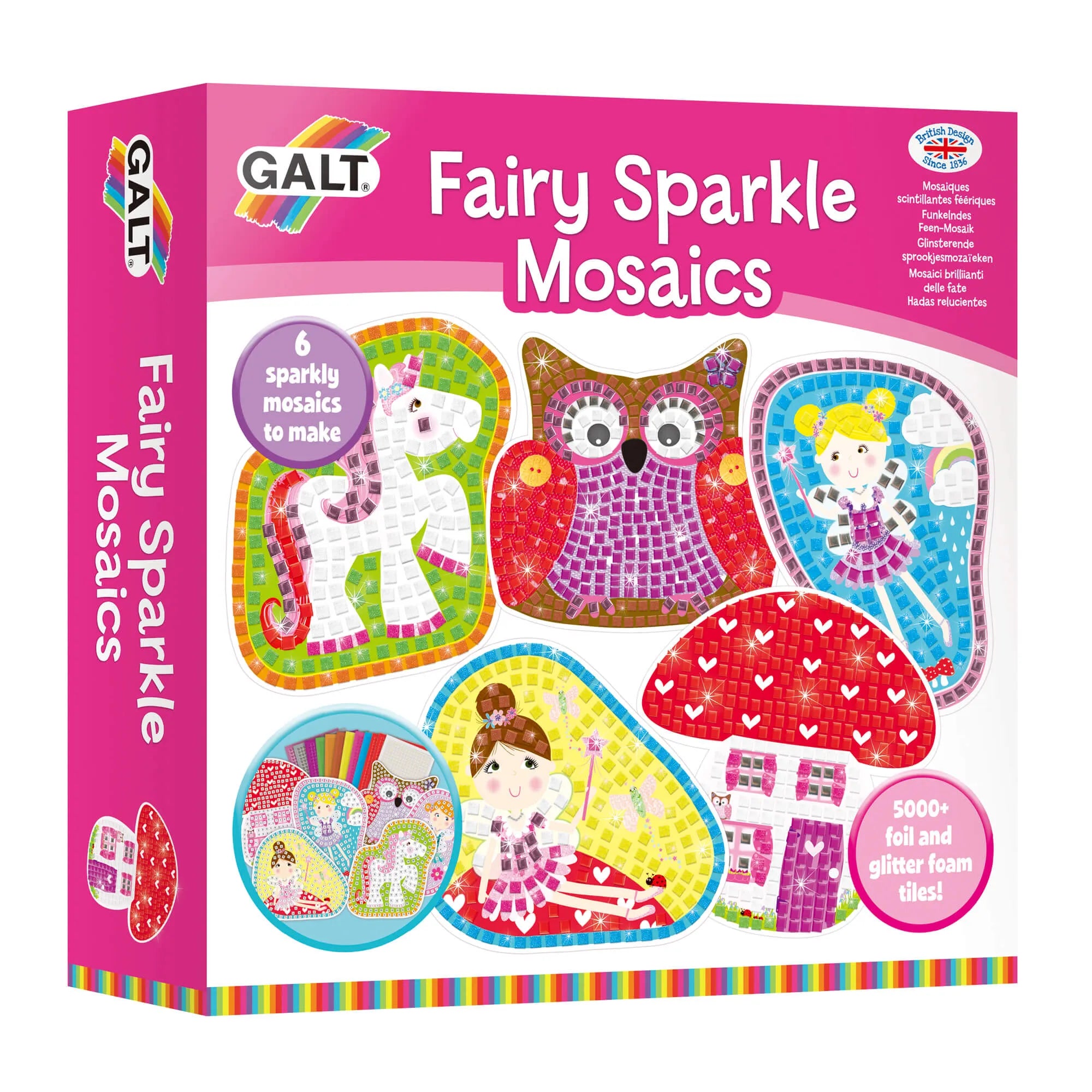 shop galt fairy sparkle mosaics - sparkle mosaics craft set - galt toys