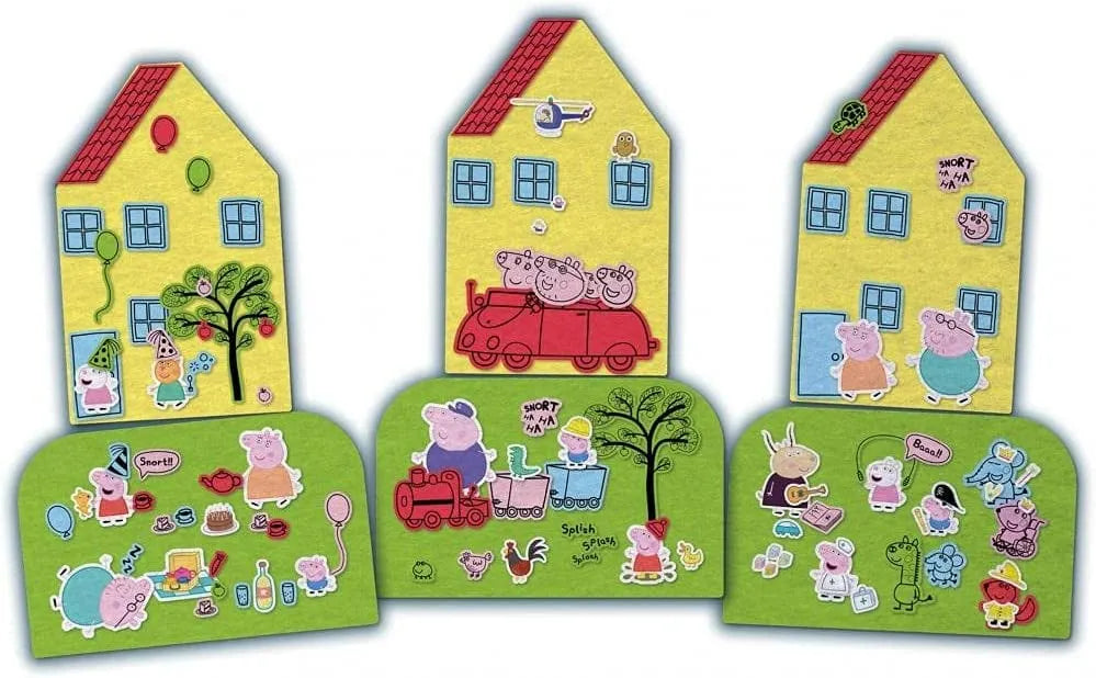 Peppa Pig Fuzzy Felt Pictures - Fuzzy Felt game board for children - The Toy Room