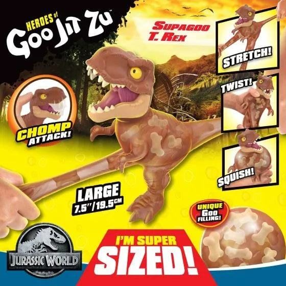 goojitzu - Dinasaur Jurassic world t rex toy for children - heroes of goojitzu