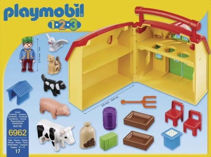 Contents of 1.2.3 Take Along Farm - Playmobil Farm - Shop at The Toy Room