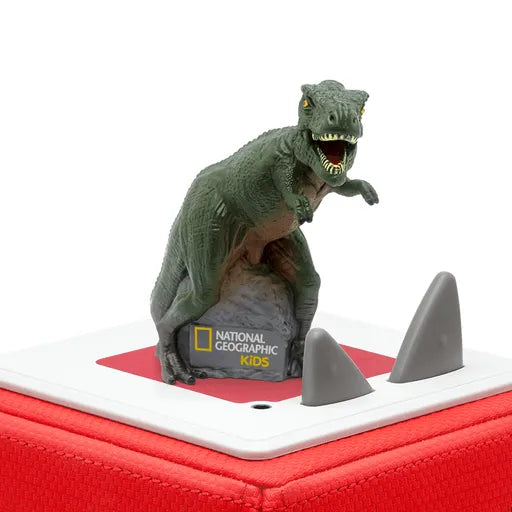 tonies audio characters on top of the Toniebox music player for kids