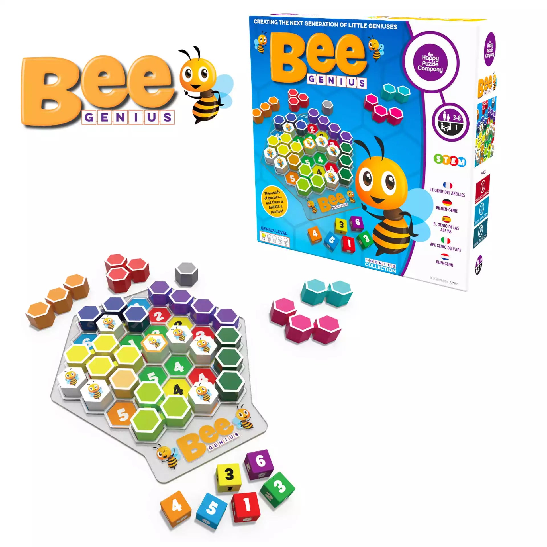 Bee Genius game - shop Happy Puzzle company toys - shop brainteasers for kids