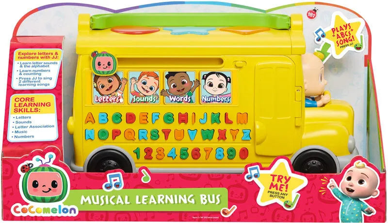 Cocomelon Musical Learning Bus - musical toys - cocomelon cars toy for childre