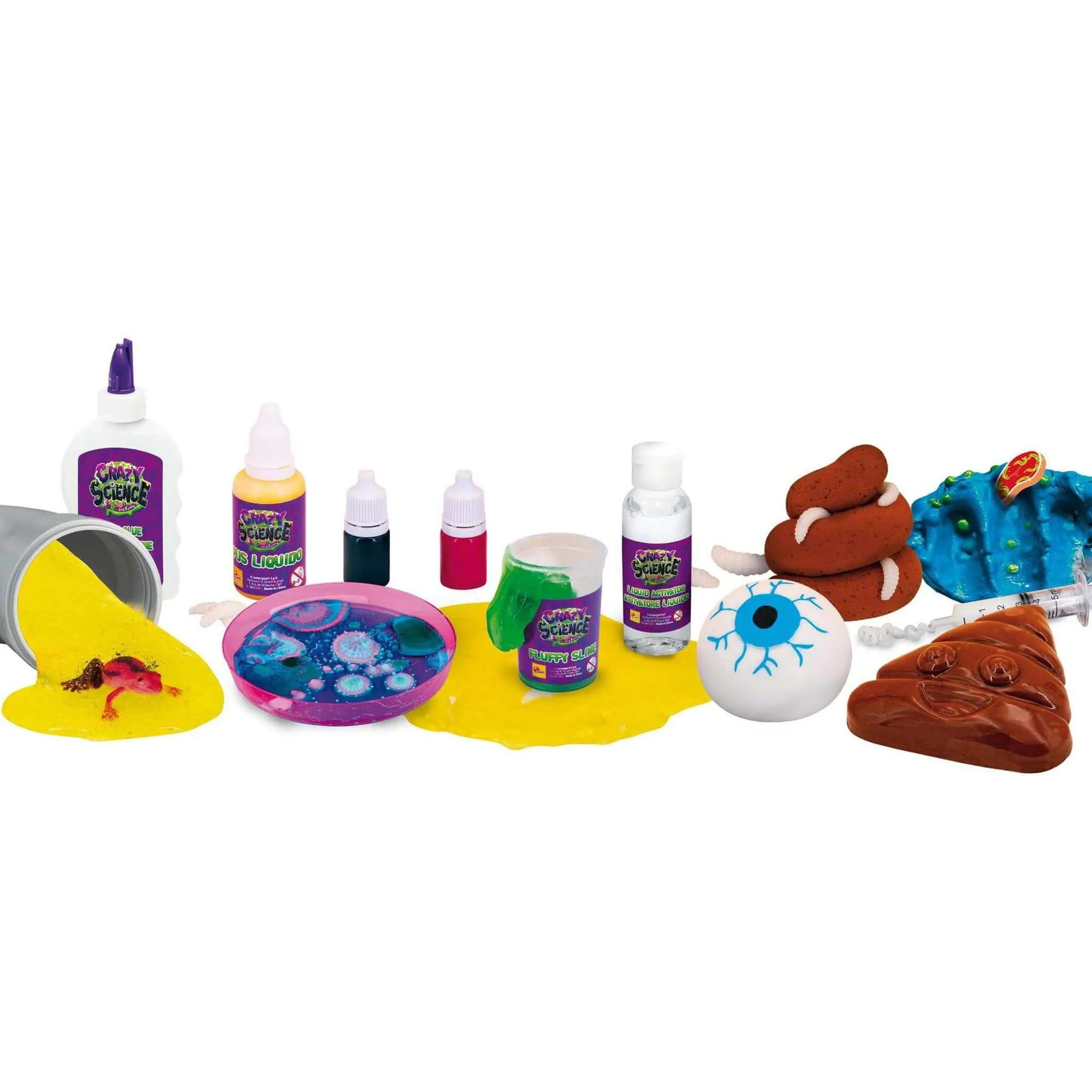 Lisciani - contents of crazy science disgusting science stem kit