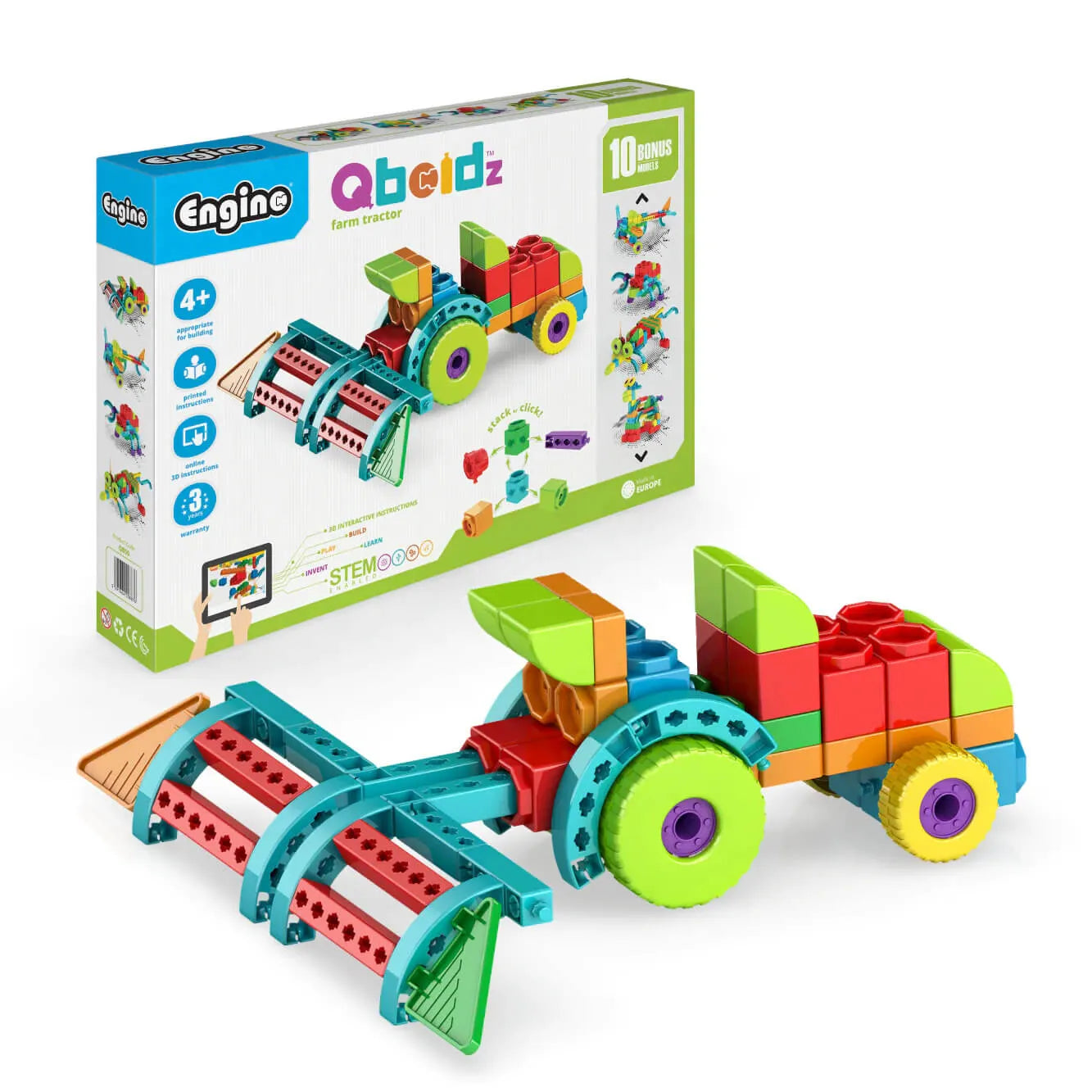 Stem construction set from engino - Qboidz Farm Tractor