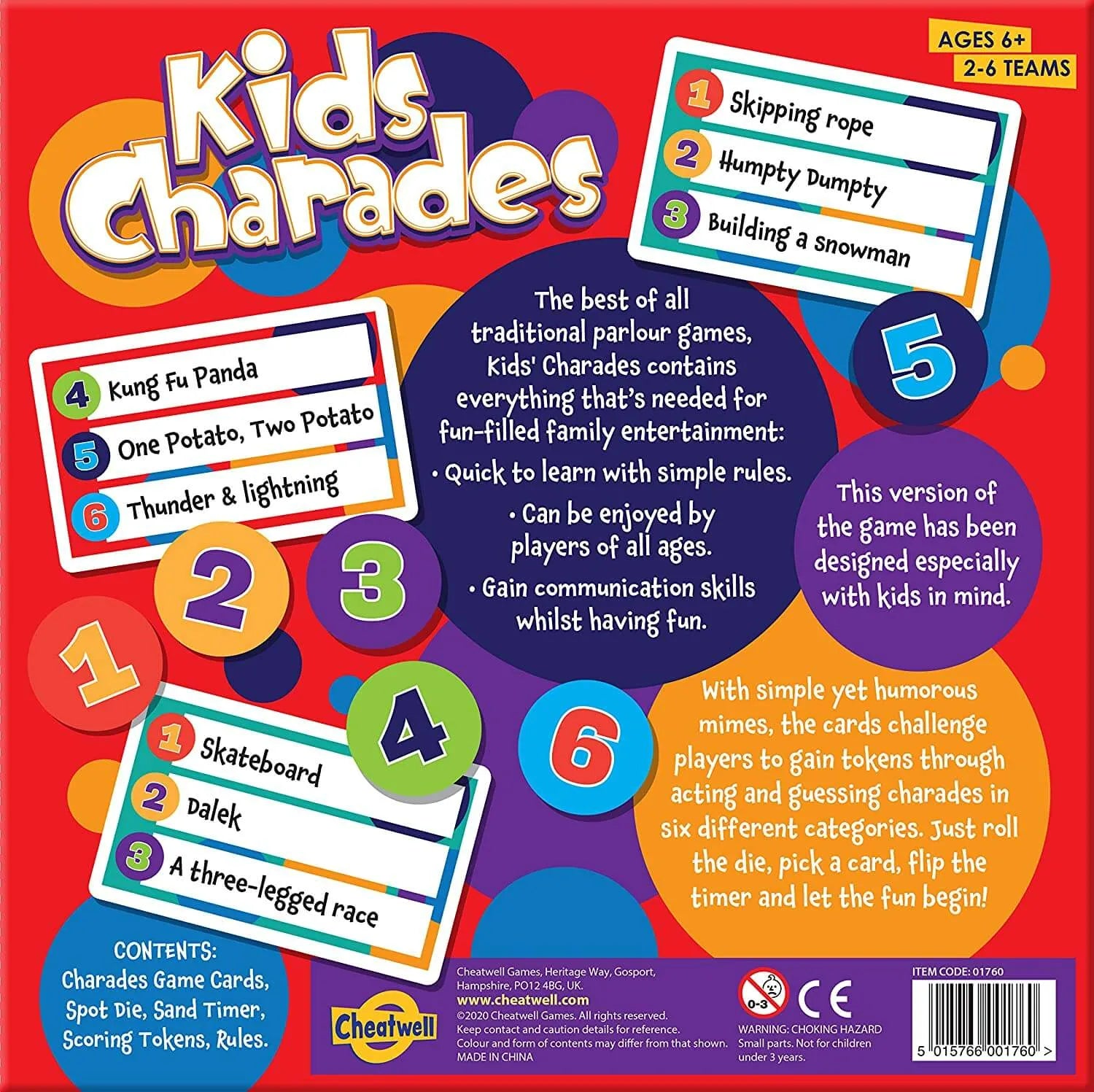 charades game for fun - kids charades - shop cheatwell games for children