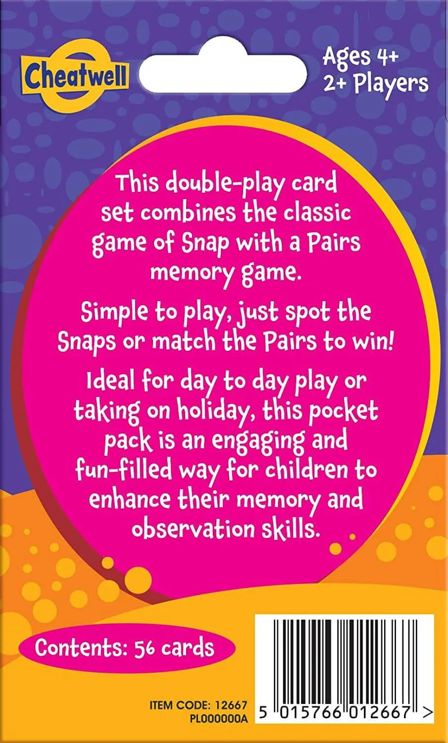 shop snap n pairs card game for children - cheatwell games - unicorn card game