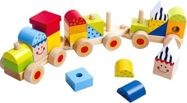 wooden stacking train - woodey toys train - tooky toys at the toy room