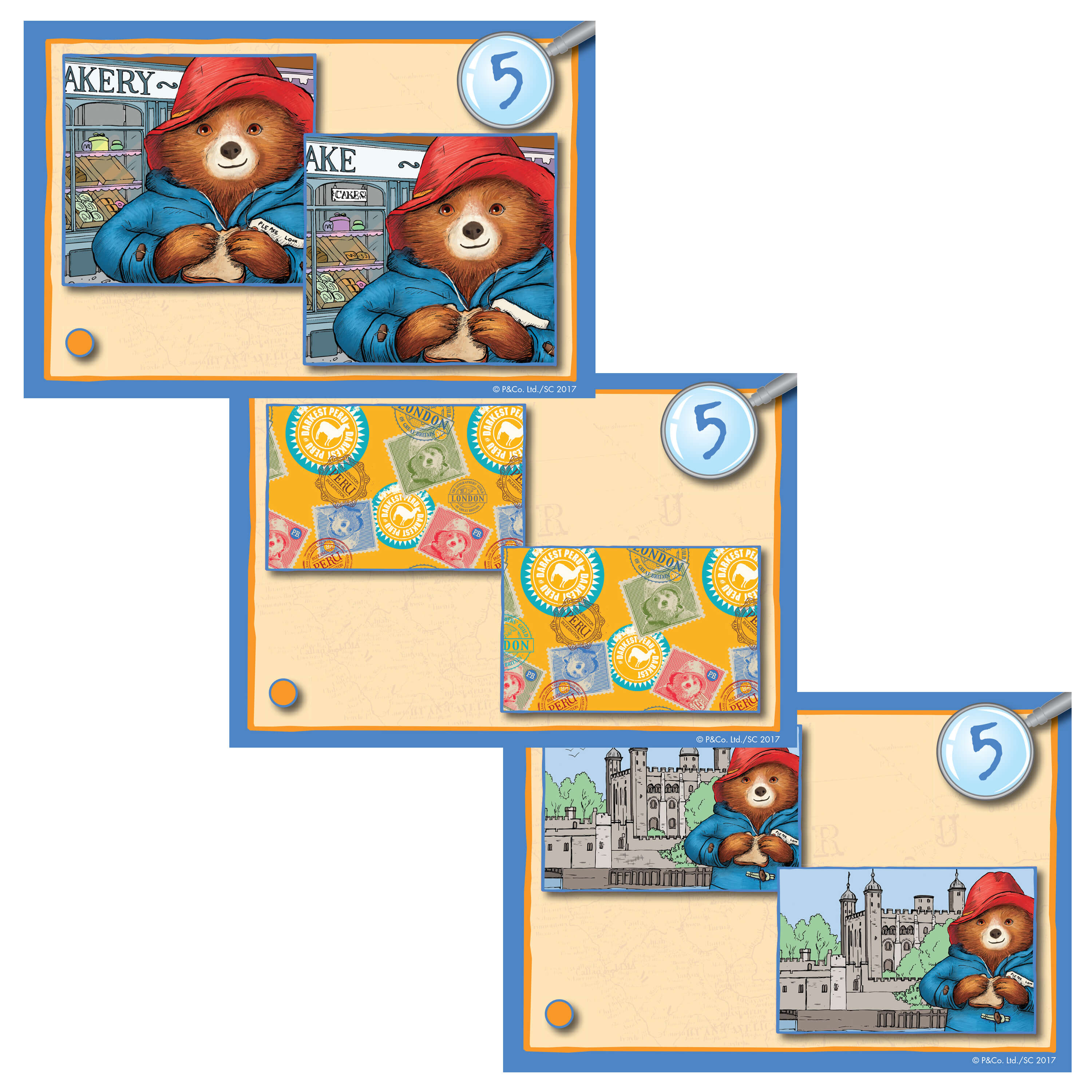 Interactive game for kids - Paddington Bear spot the difference game - University games