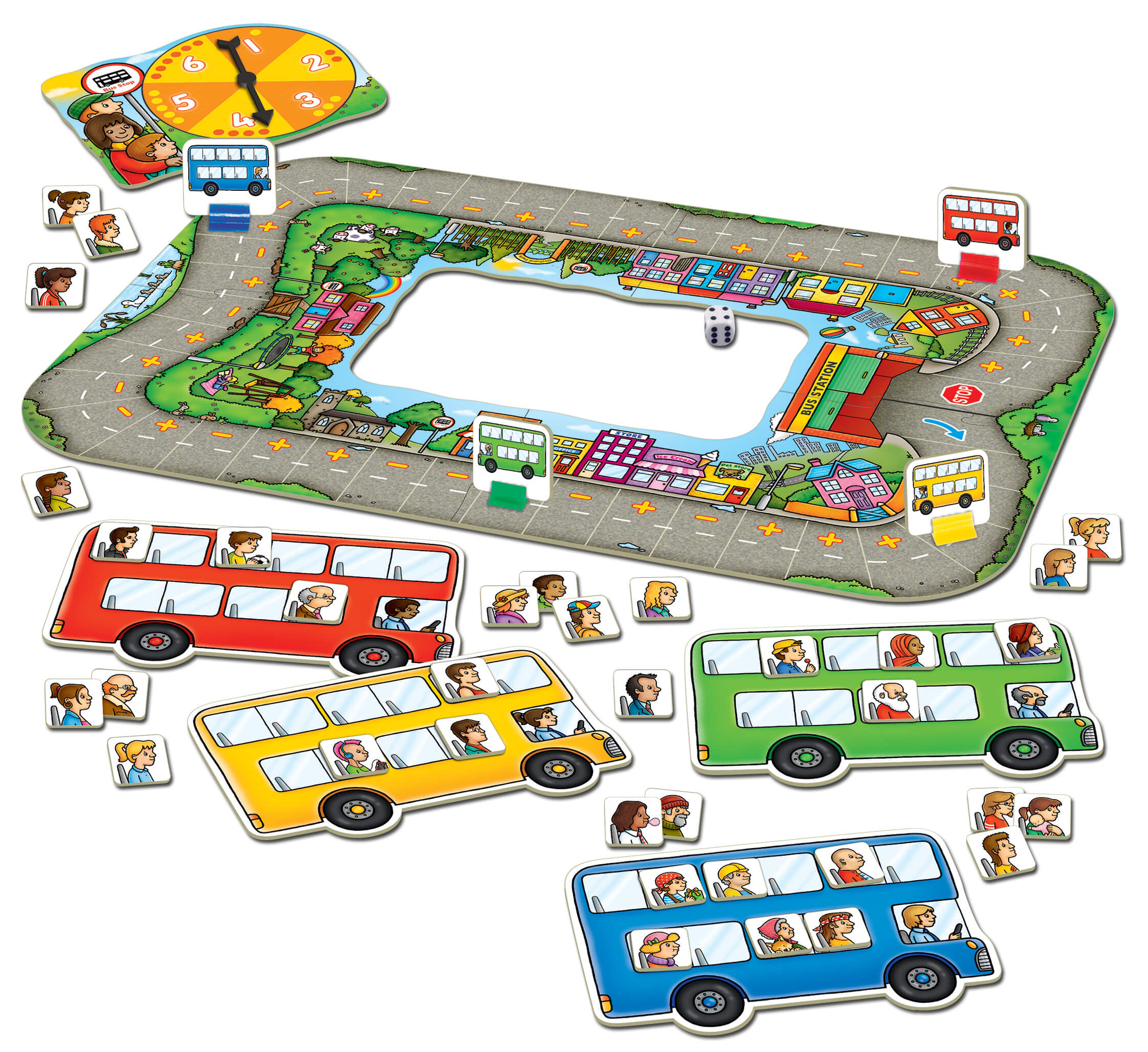 orchard bus stop game - playing board - orchard toys bus stop