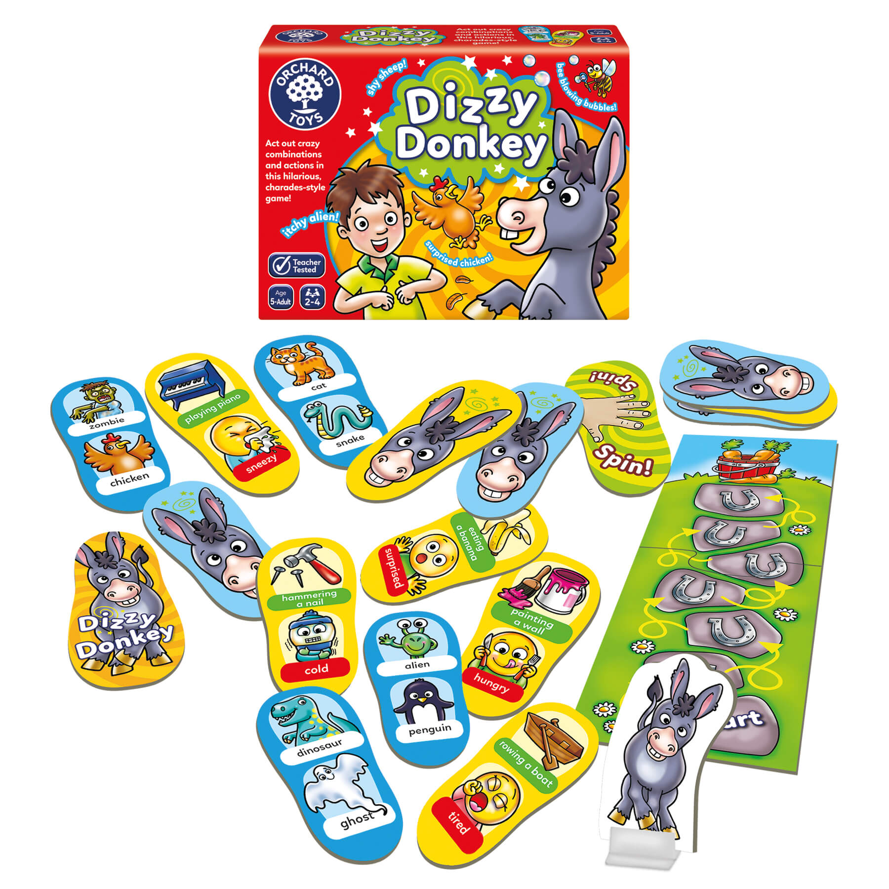 orchard toys - contents of dizzy donkey