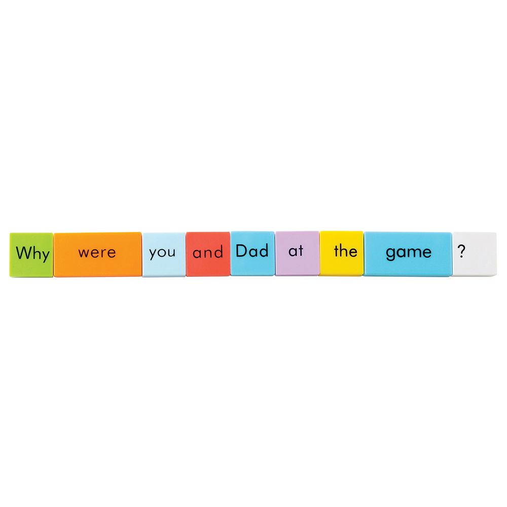sentence built using sentence dominoes learning resources toys