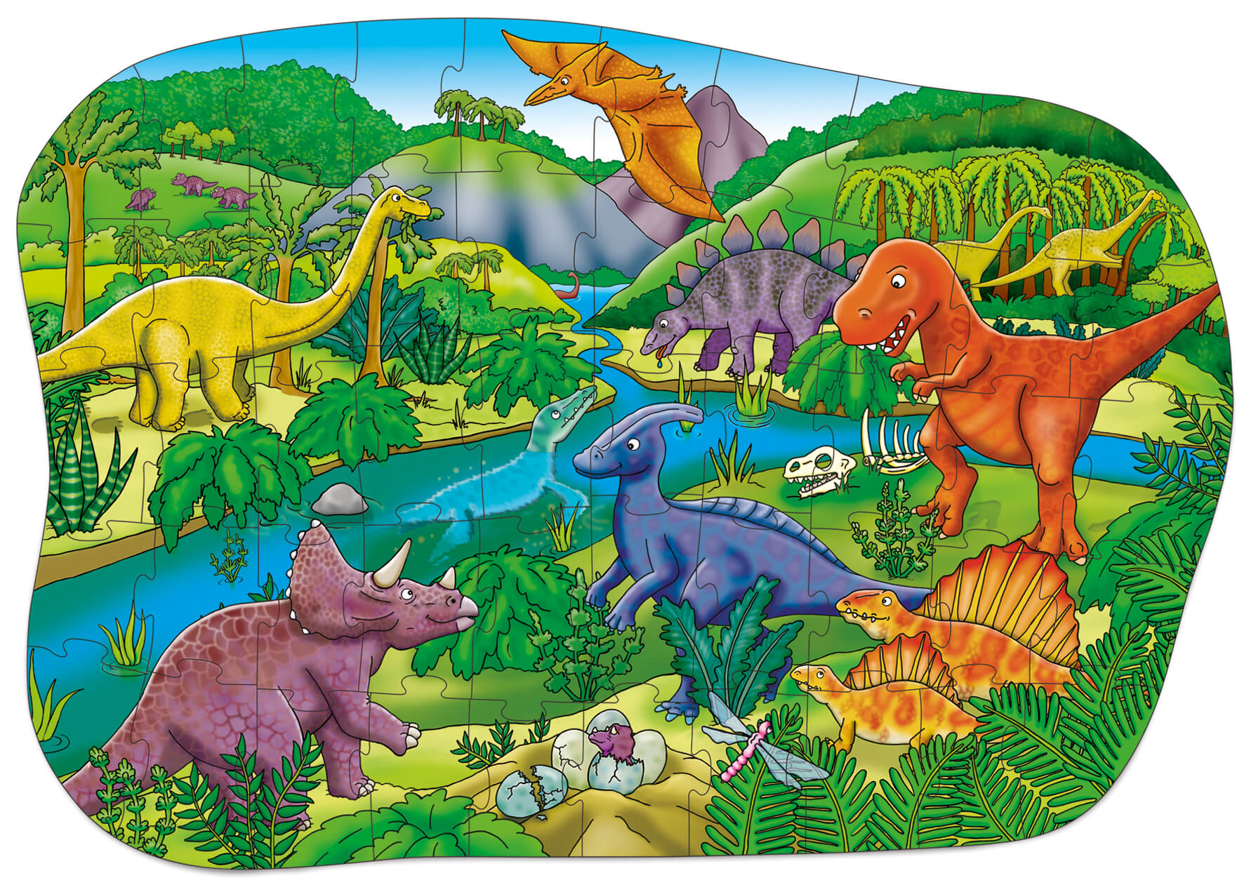 Puzzle View - Big Dinosaurs Jigsaw Puzzle