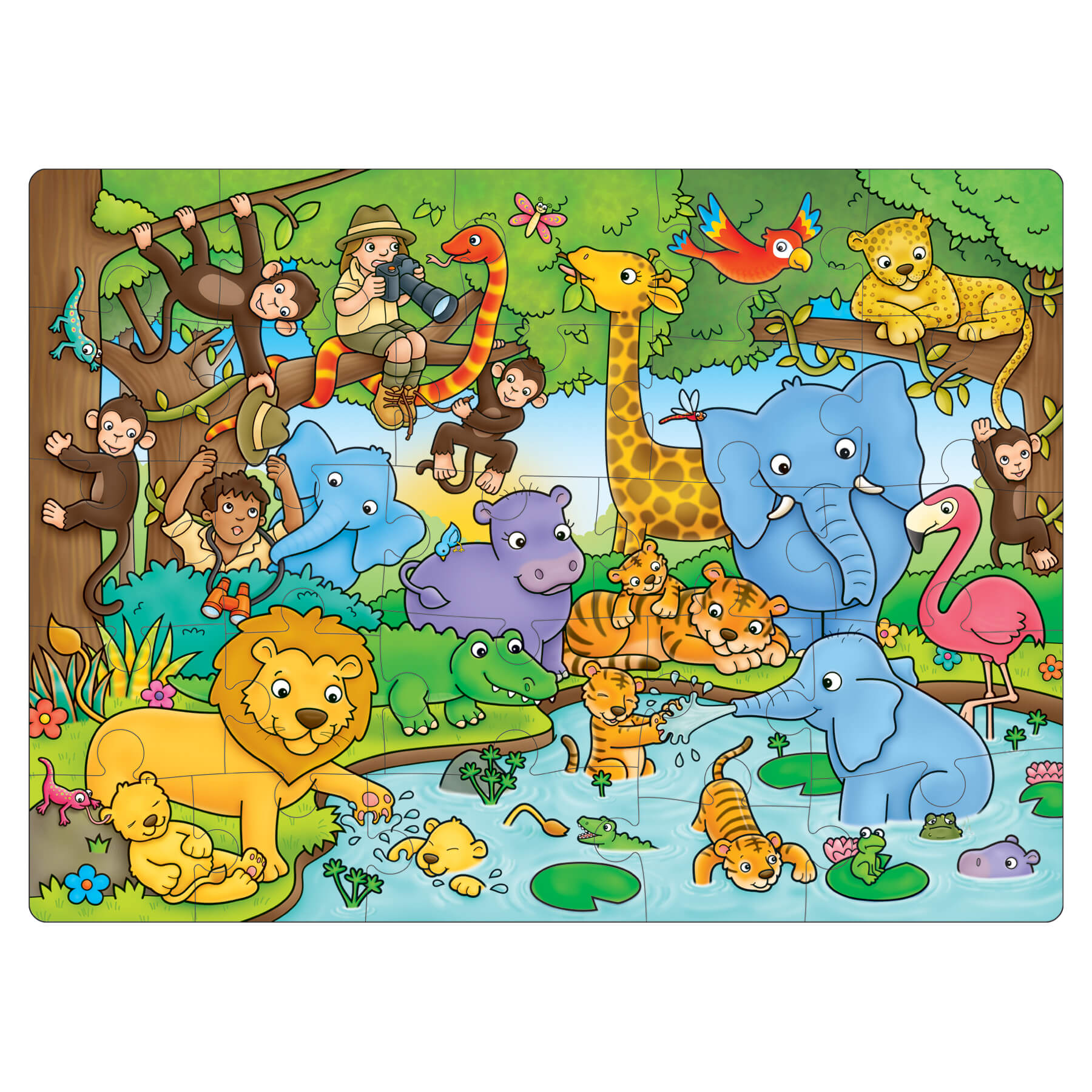 Puzzle Layout Who's in the Jungle