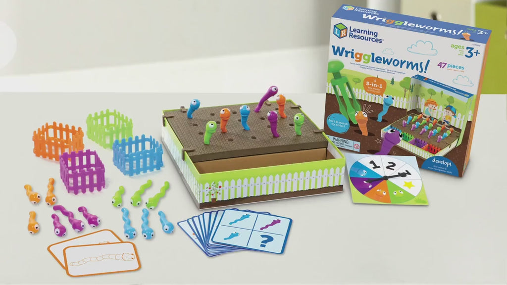 Help in to Improve fine motor skills with Wriggleworms activity set from Learning Resources
