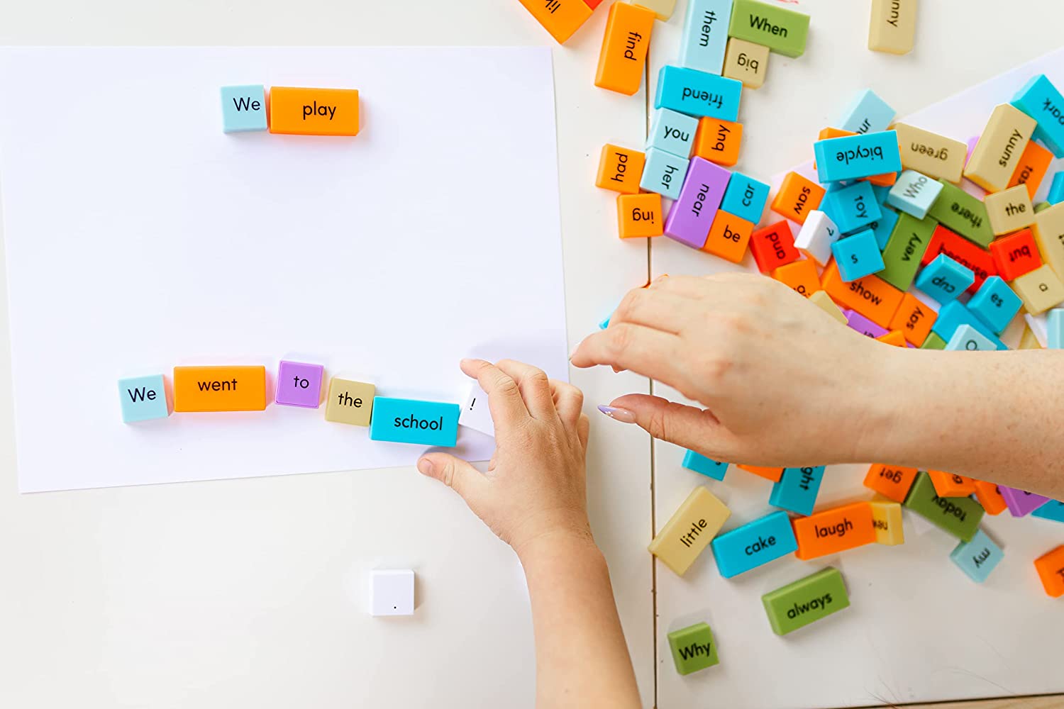 word blocks from sentence dominoes learning resources toys