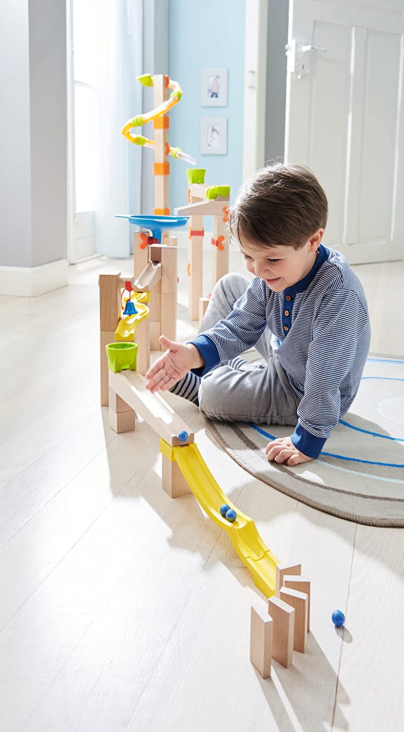 science learning with HABA ball track set - HABA wooden playsets - The Toy Room