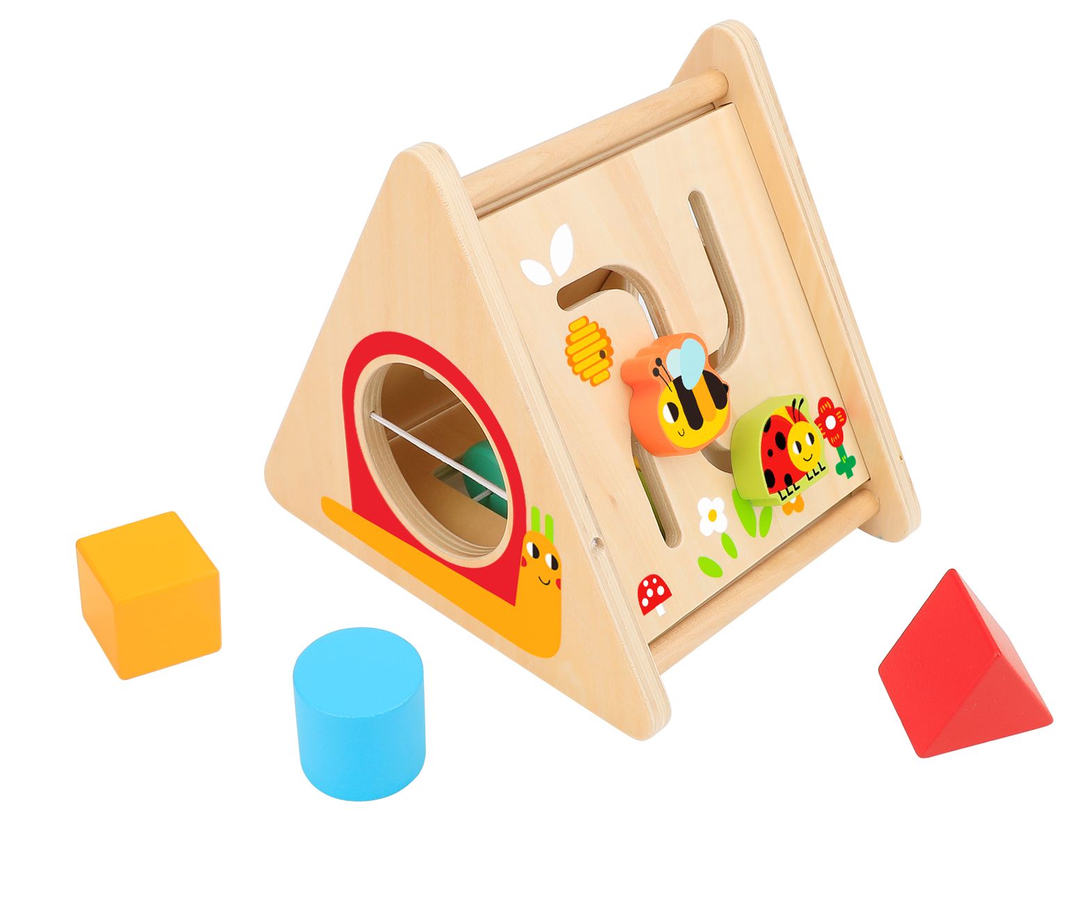 Tooky Toys - Wooden Activity Triangle Toy - Wooden Playsets