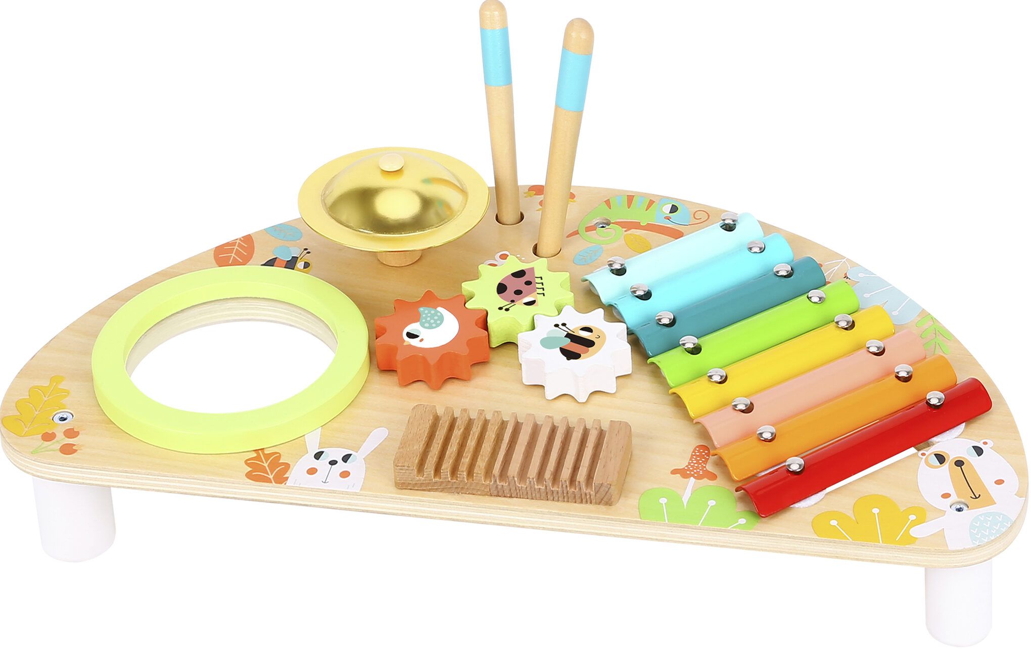 wooden multi function music centre - toys for music skills in children - shop wooden sets from tooky toys