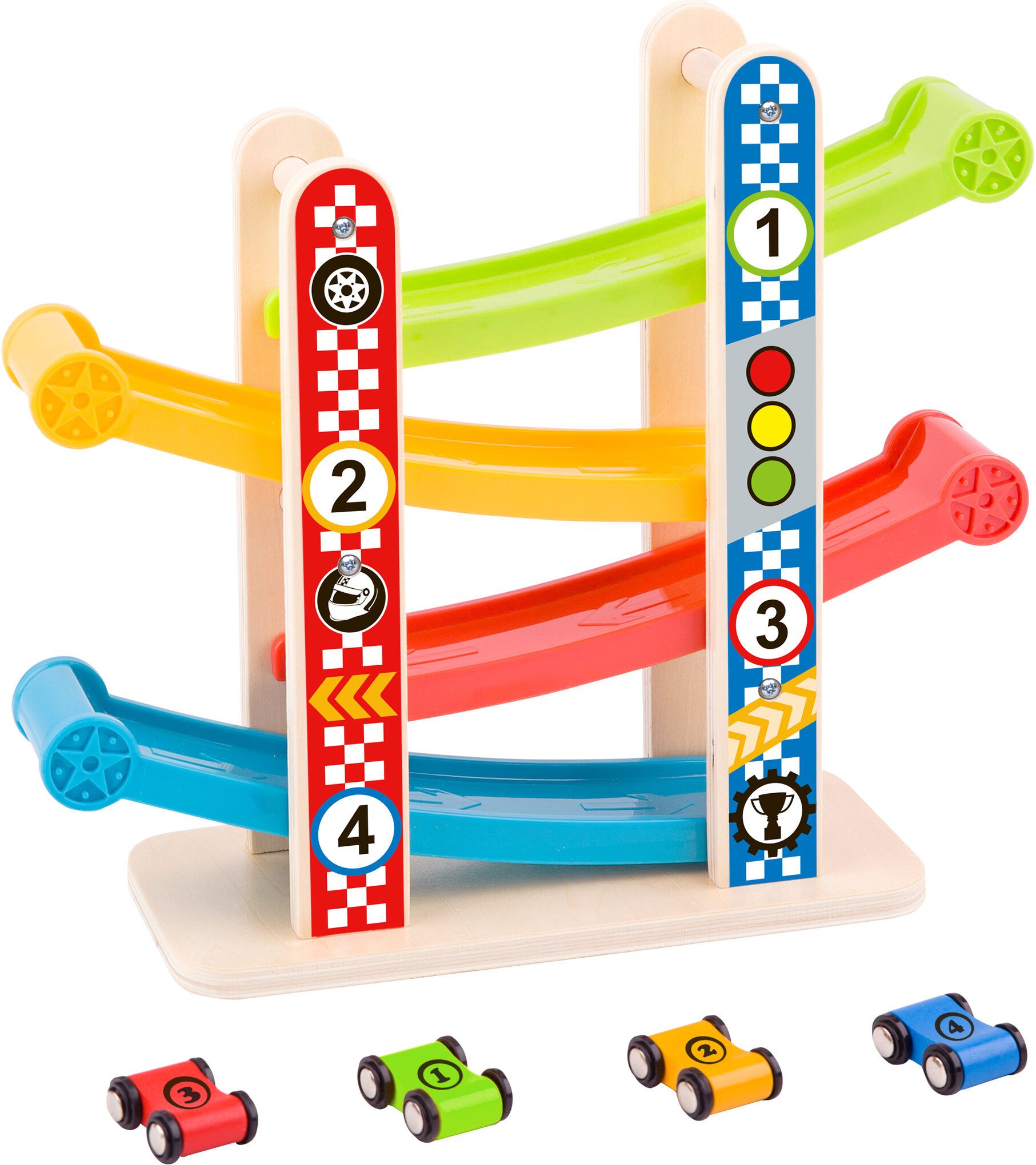 wooden toys for children - tooky toys - small sliding tower playset