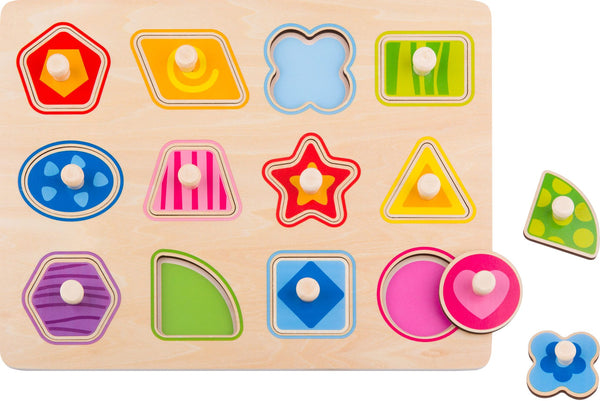 educational wooden puzzles - color and shapes puzzles - Tooky Toys