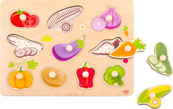 wooden puzzles - vegetable puzzle - tooky toys