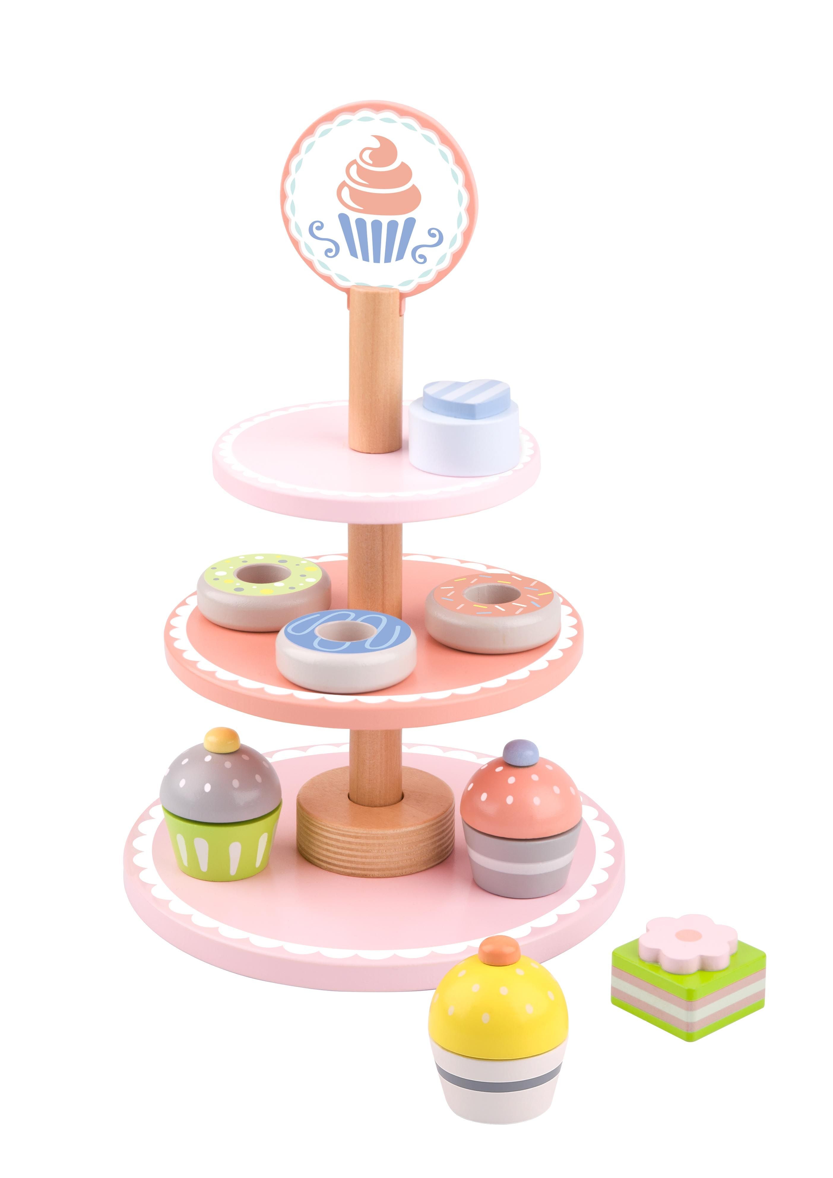 dessert stand - wooden food toys - wooden toys from tooky toys
