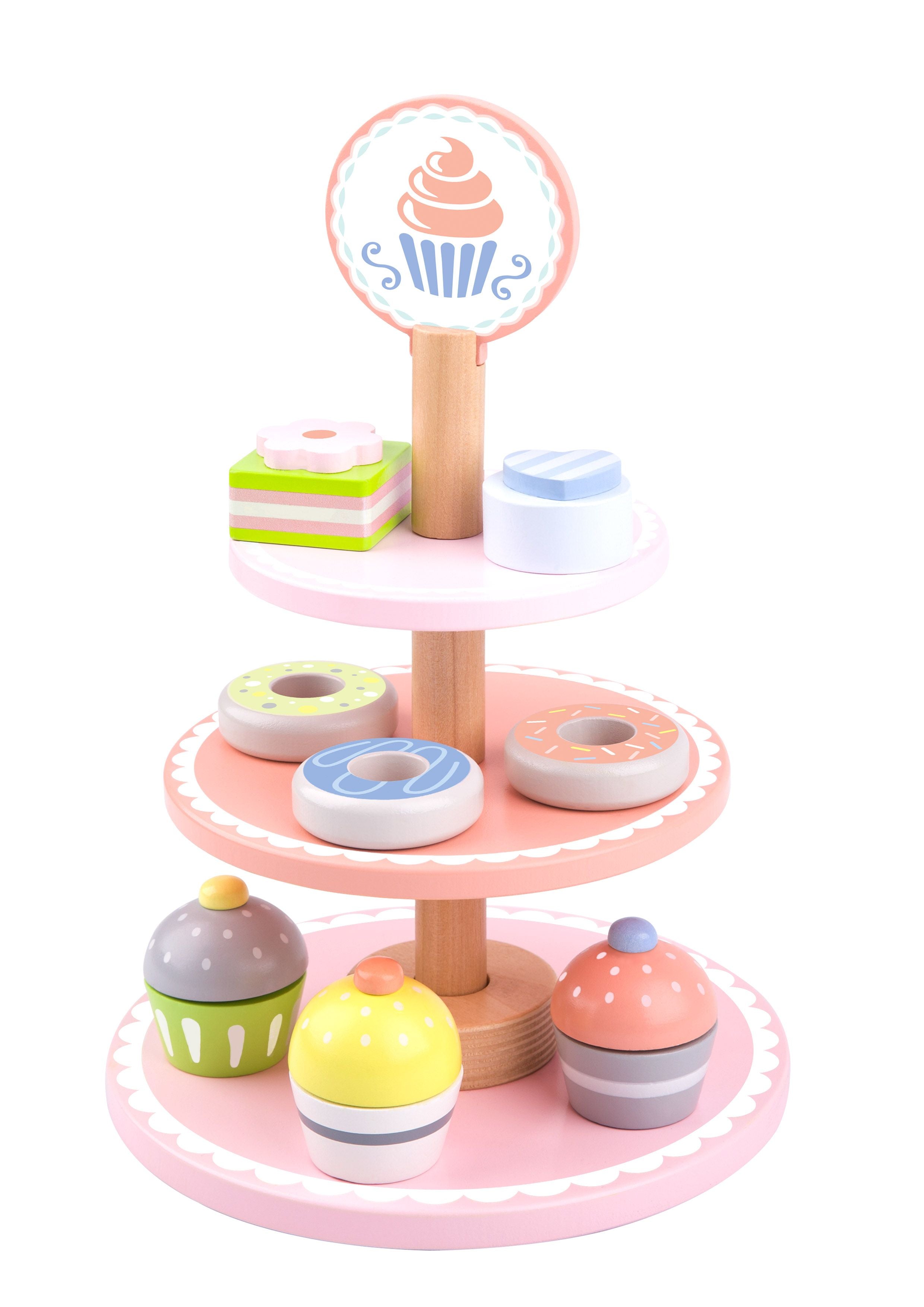 dessert stand wooden toys - hape toys - wooden food toys