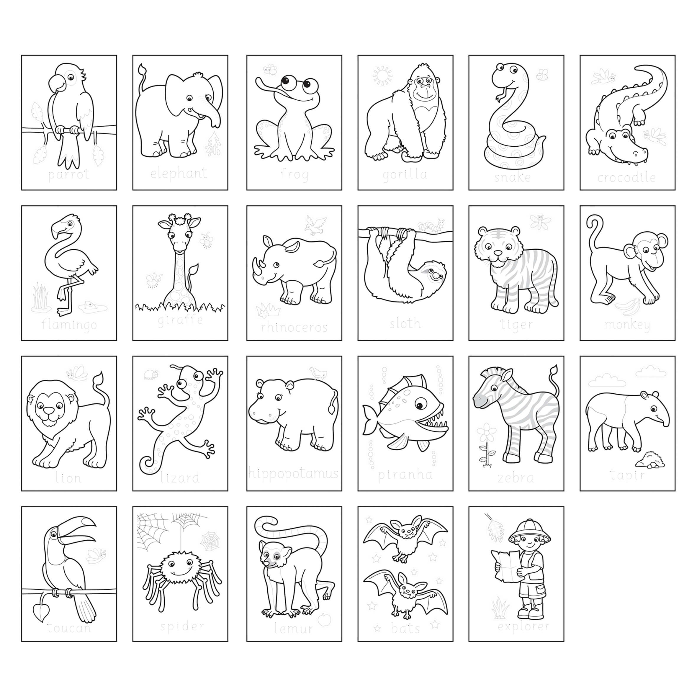 orchard toys - jungle coloring book - product view