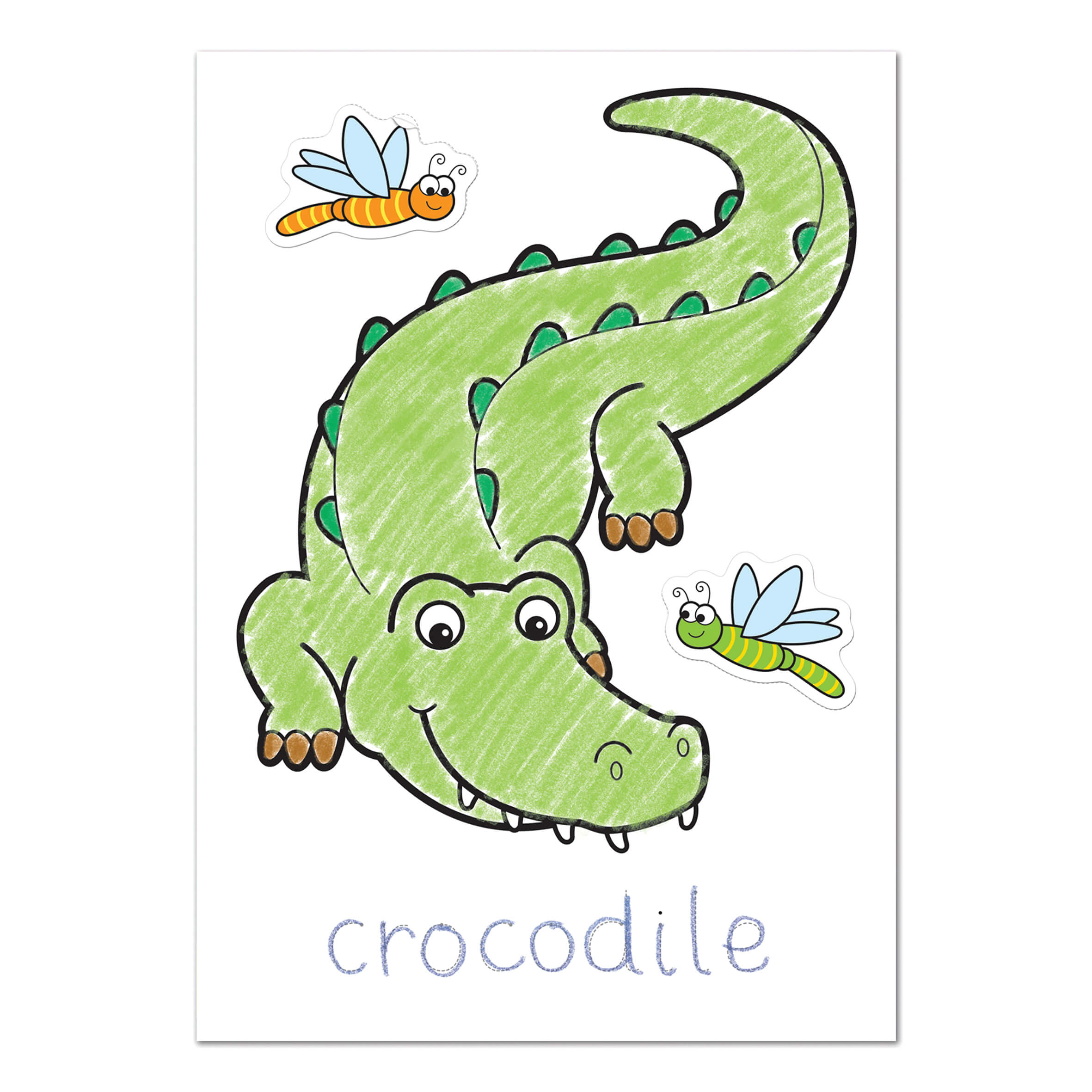 Orchard toys - Color the crocodile in jungle colouring book to increase the fine motor skills