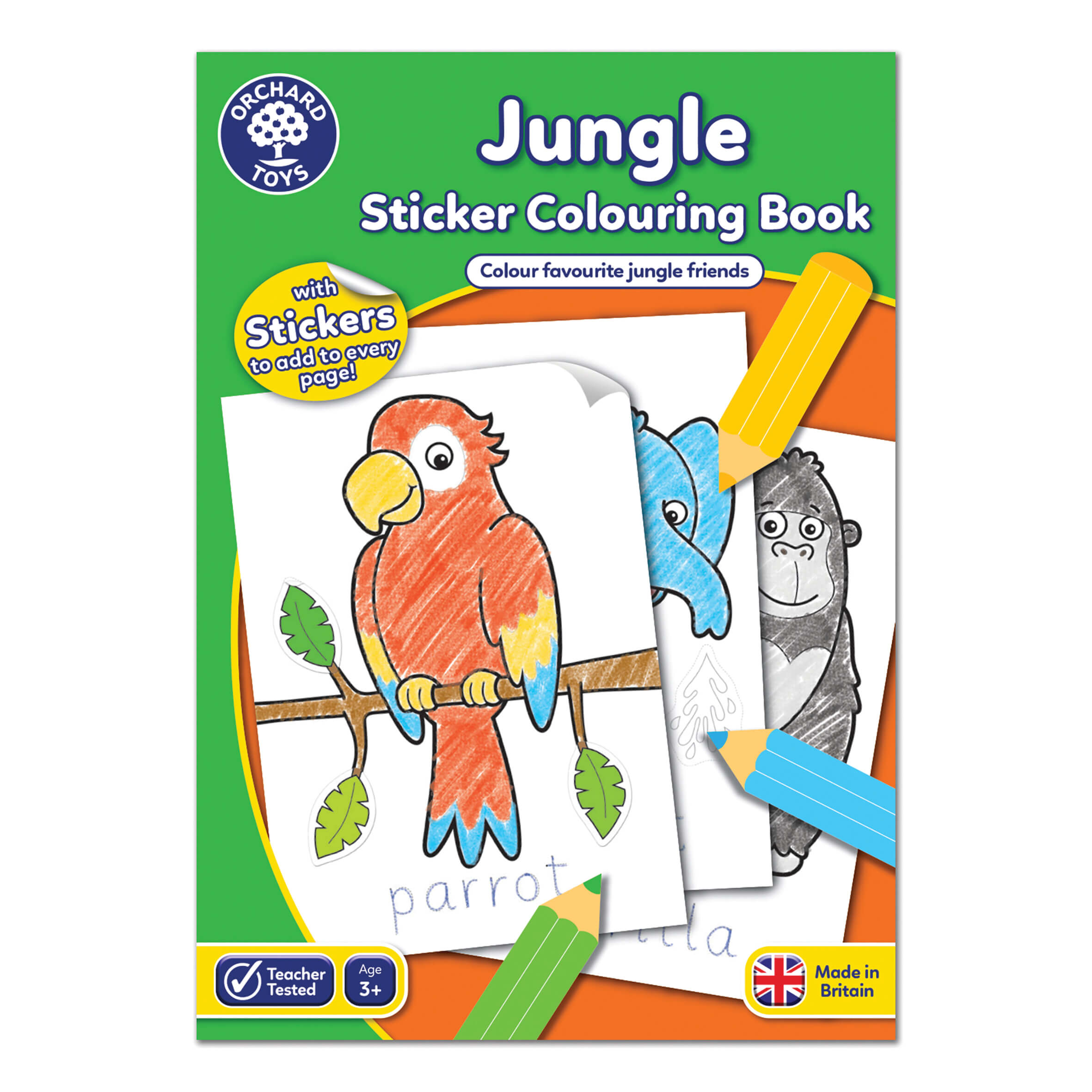 Orchard toys - enhance the art and craft creativity with jungle colouring book.