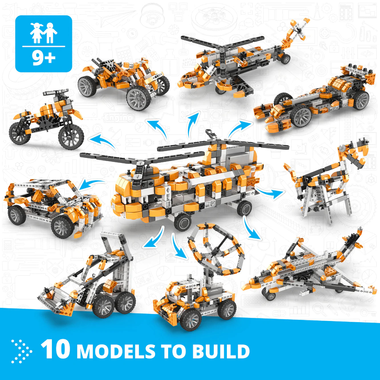 Engino STEM Kits - helicopter toy for kids - shop helicopter toy ffrom engino at The Toy Room