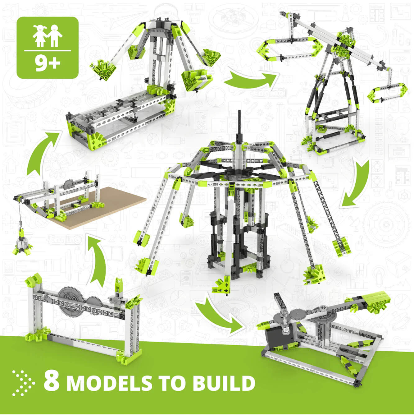 engino stem toys - amusement park - make your own amusement park