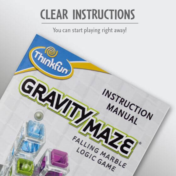 Think Fun - Instruction guide of Gravity Maze Falling Marble Logic Maze Game