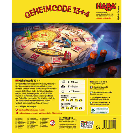 Back view - HABA secret code product