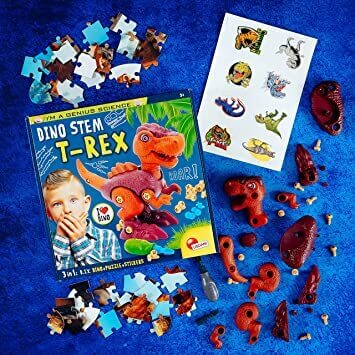 DIY toys for children - t rex toy - lisciani stem kits