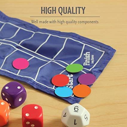 Components of Jr. Math Dice Game from think fun
