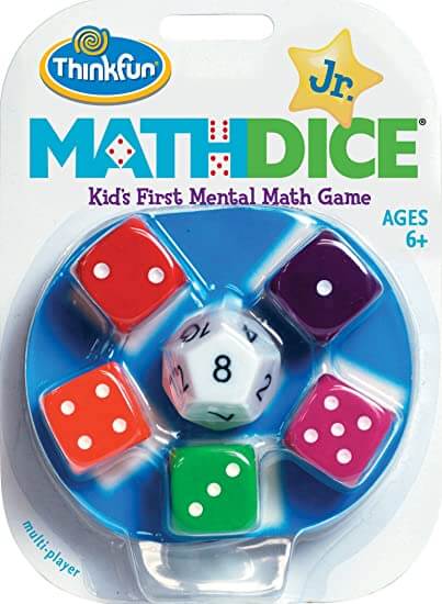 Kids First mental math game from think fun  juniorMath Dice 