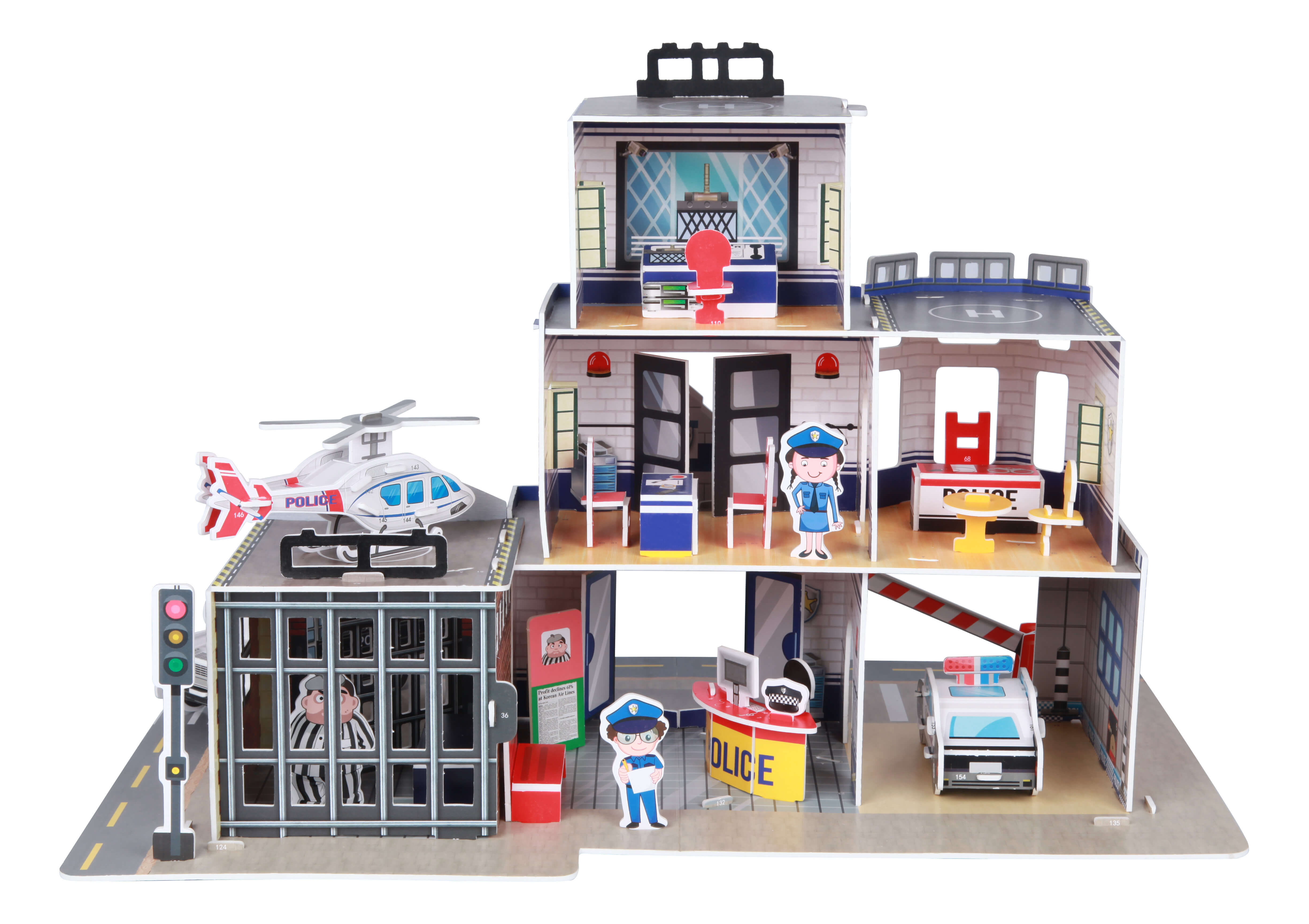 3D toy police station - Fiesta Crafts - Construction Toys at The Toy Room